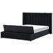 Beliani Cama com banco de arrumação Veludo NOYERS 210x247 Preto