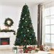 Árvore de Natal Artificial 240cm PVC, Aço HOMCOM, casa - natal Verde