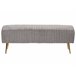 Beliani Tamborete Veludo PATERSON 118x40 Cinza Claro