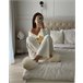 Beliani Cama com estrado Veludo FORBACH Bege