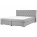 Beliani Cama continental Poliéster DUCHESS 191x211 Cinza Claro