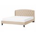 Beliani Cama com estrado Poliéster BORDEAUX 147x217 Bege