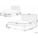 Beliani Cama com armazenamento Veludo LIEVIN 145x217 Creme