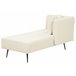 Beliani Chaise longue versão à esquerda Bouclé RIOM Branco/ Bege