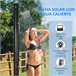 Duche Solar Exterior Liga de Zinco Outsunny Preto