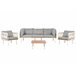 Beliani Conjunto lounge SENISE Cinza