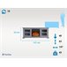 Aparador com lareira eléctrica 2000W Cinza
