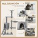 Arranhador para Gatos Aglomerado, Pelúcia e Corda de Sisal PawHut Cinza