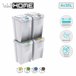 WELL HOME Conjunto de 4 lixeiras-lixeira 35L Branco
