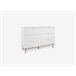 Cómoda dulpa com 3+3 gavetas NORDIC Branco/ Madeira
