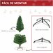 Árvore de Natal PVC e Metal HOMCOM, casa - natal Verde