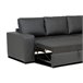 Chaise longue de pele sintética com cama HARRY Chaise longue de pele sintética com cama HARRY Preto