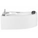 Beliani Banheira de esquina NEIVA 100x150 Branco Brillo