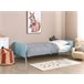 Beliani Cama com estrado Pinho BONNAC 95x210 Azul Claro