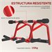Barra de Elevações Aço e EVA SPORTNOW Vermelho