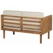 Beliani Conjunto lounge Madeira de acácia BARATTI Creme