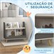 Estante Infantil para Brinquedos Cinza
