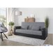 Sofá cama PRIMA  3 lugares preto cinza Preto / Cinza
