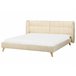 Beliani Cama com estrado Veludo SENLIS 254x220 Bege