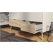 Roupeiro DELTA portas batentes e 3 gavetas 147x200cm branco Branco