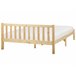 Beliani Cama Pinho FLORAC 147x208 Azul Marino