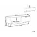 Beliani Mesa de TV HALSTON 120 Castanho