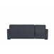 Chaise longue ANGELO com cama reversível cinza Cinza Escuro