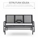 Banco de Balanço metal, tecido textilene Outsunny Preto