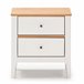  Mesa de cabeceira Luca 2 gavetas 46 Branco