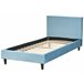Beliani Cama Veludo FITOU 100x214 Azul Claro