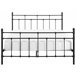 Beliani Cama com estrado Metal LYNX 141x209 Preto