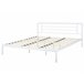 Beliani Cama com estrado Metal CUSSET 187x209 Branco