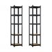 Pack 2 Prateleiras Modulares com 5 Prateleiras Ajustáveis ​​O91 Preto