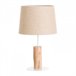 Candeeiro de mesa Pristino O91 Natural/ Branco