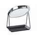 Beliani Espelho de maquilhagem DORDOGNE 24x13 Cinza