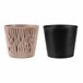 3x plantas redondas de plástico Sandy Round Castanho Claro