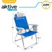 Cadeira de praia dobrável super resistente com almofada, saco e bolso 47x63x99 cm Aktive Azul