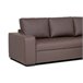 Chaise longue de pele sintética com cama HARRY Chocolate