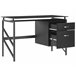 Beliani Secretária MORITON 117x57 Preto