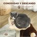 Arranhador para Gatos Melamina de Madeira, Pelúcia e Juta PawHut Castanho