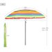 Aktive Guarda-chuva de praia inclinável riscas multicoloridas 200 cm UV50 Multicor