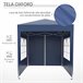 Pérgola de Jardim Aço e Tecido de Oxford Outsunny 200x200 Azul
