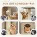 Arranhador para Gatos Aglomerado de Madeira, Pelúcia e Sisal Castanho