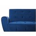Beliani Sofá-cama Veludo SELNES Azul Marino