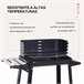 Barbecue a Carvão Metal e Porcelana Outsunny Preto