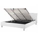 Beliani Cama con almacenaje Piel sintética METZ 212x215 Branco