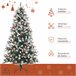 Árvore de Natal PVC, PE, Aço HOMCOM, casa - natal Verde