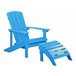 Beliani Silla de jardín ADIRONDACK Azul
