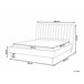 Beliani Cama com estrado Veludo MARVILLE 202x225 Areia