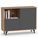 Aparador, Móvel Auxiliar de Sala, Buffet, 2 Portas, 1 Prateleira 86x112x33 cm Cinza
